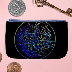 Neon Background Light Design Large Coin Purse by Pakrebo