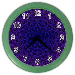 Background Lines Pattern Line Art Color Wall Clock by Pakrebo