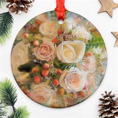 Ackground Flowers Colorful Ornament (round) by Pakrebo