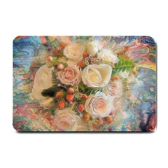 Ackground Flowers Colorful Small Doormat 