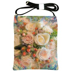 Ackground Flowers Colorful Shoulder Sling Bag by Pakrebo