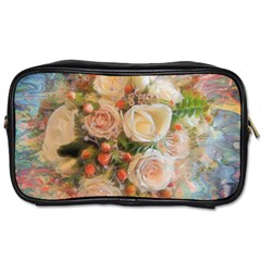 Ackground Flowers Colorful Toiletries Bag (two Sides) by Pakrebo