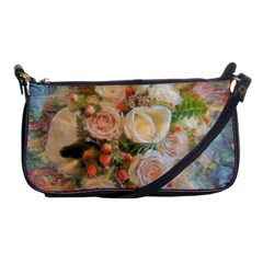 Ackground Flowers Colorful Shoulder Clutch Bag by Pakrebo