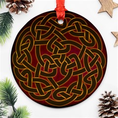 Celtic Spiritual Pattern Art Round Ornament (Two Sides)