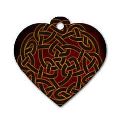 Celtic Spiritual Pattern Art Dog Tag Heart (One Side)