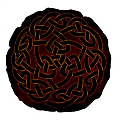 Celtic Spiritual Pattern Art Large 18  Premium Flano Round Cushions