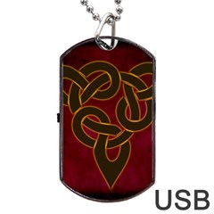 Celtic Spiritual Pattern Art Dog Tag Usb Flash (one Side) by Pakrebo