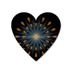 Explosion Fireworks Flare Up Heart Magnet by Pakrebo