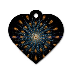 Explosion Fireworks Flare Up Dog Tag Heart (two Sides) by Pakrebo