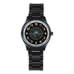 Explosion Fireworks Flare Up Stainless Steel Round Watch by Pakrebo