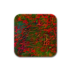 Background Pattern Texture Rubber Square Coaster (4 Pack)  by Pakrebo