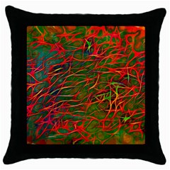 Background Pattern Texture Throw Pillow Case (black)