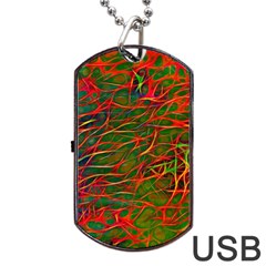 Background Pattern Texture Dog Tag Usb Flash (one Side) by Pakrebo