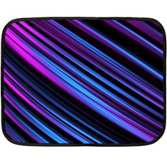 Blue Abstract Lines Pattern Light Double Sided Fleece Blanket (mini)  by Pakrebo