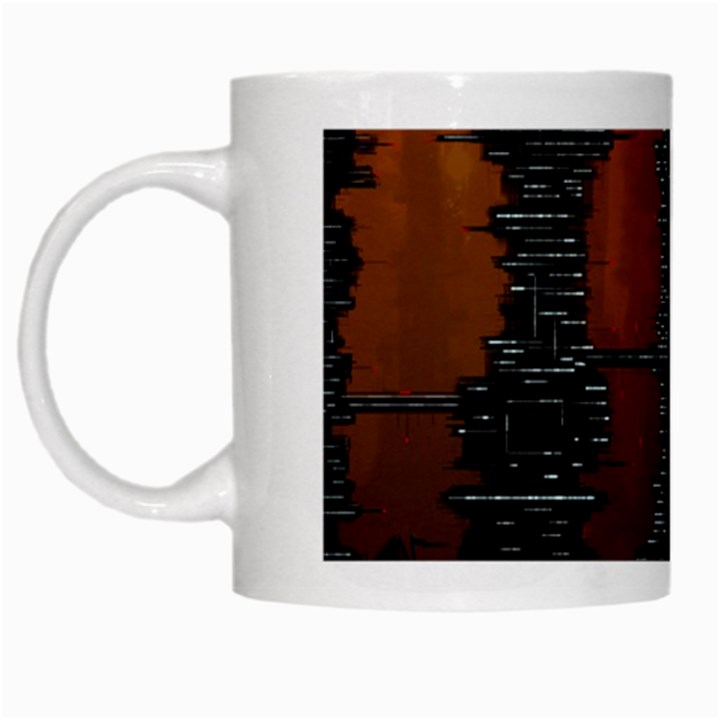 Skyline Future Graphic Sketchbook White Mugs