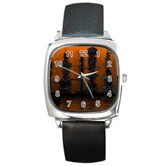 Skyline Future Graphic Sketchbook Square Metal Watch by Pakrebo