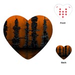 Skyline Future Graphic Sketchbook Playing Cards Single Design (Heart) Front