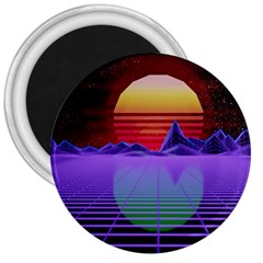 Synthwave Retrowave Synth 3  Magnets by Pakrebo