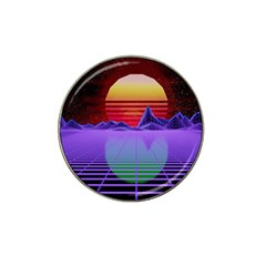 Synthwave Retrowave Synth Hat Clip Ball Marker (10 Pack) by Pakrebo