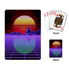 Synthwave Retrowave Synth Playing Cards Single Design (rectangle) by Pakrebo