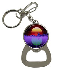 Synthwave Retrowave Synth Bottle Opener Key Chain by Pakrebo