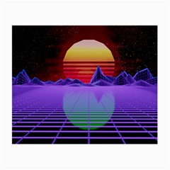 Synthwave Retrowave Synth Small Glasses Cloth (2 Sides) by Pakrebo