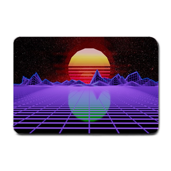 Synthwave Retrowave Synth Small Doormat 