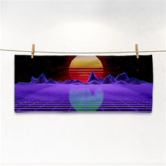 Synthwave Retrowave Synth Hand Towel by Pakrebo