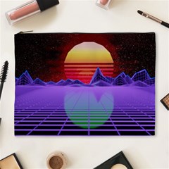 Synthwave Retrowave Synth Cosmetic Bag (xl) by Pakrebo