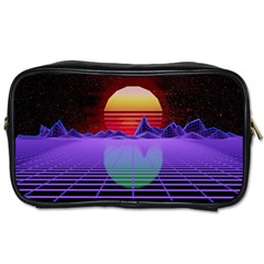 Synthwave Retrowave Synth Toiletries Bag (one Side) by Pakrebo