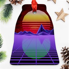 Synthwave Retrowave Synth Ornament (bell) by Pakrebo