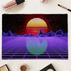 Synthwave Retrowave Synth Cosmetic Bag (xxl) by Pakrebo