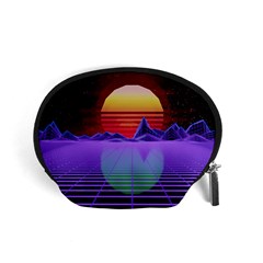 Synthwave Retrowave Synth Accessory Pouch (small) by Pakrebo