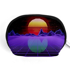 Synthwave Retrowave Synth Accessory Pouch (medium) by Pakrebo