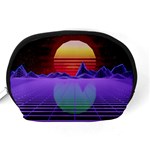 Synthwave Retrowave Synth Accessory Pouch (Medium) Back