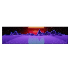 Synthwave Retrowave Synth Satin Scarf (oblong) by Pakrebo