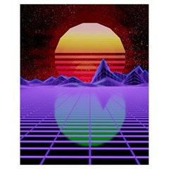 Synthwave Retrowave Synth Drawstring Bag (small) by Pakrebo