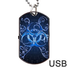 Background Creativity Form Pattern Dog Tag Usb Flash (two Sides) by Pakrebo