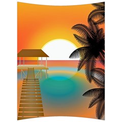 Sunset Beach Beach Palm Ocean Back Support Cushion by Pakrebo