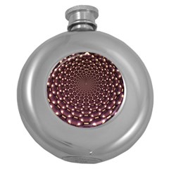 Background Sphere Balls Reflection Round Hip Flask (5 Oz) by Pakrebo