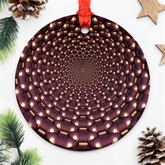 Background Sphere Balls Reflection Round Ornament (two Sides) by Pakrebo