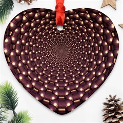 Background Sphere Balls Reflection Heart Ornament (two Sides) by Pakrebo