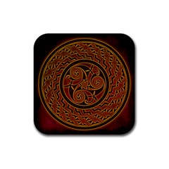 Celtic Spiritual Pattern Art Rubber Square Coaster (4 Pack) 