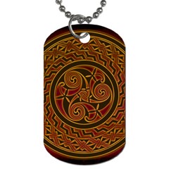 Celtic Spiritual Pattern Art Dog Tag (two Sides) by Pakrebo