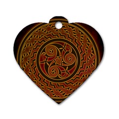 Celtic Spiritual Pattern Art Dog Tag Heart (one Side) by Pakrebo