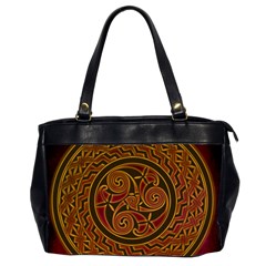 Celtic Spiritual Pattern Art Oversize Office Handbag (2 Sides) by Pakrebo