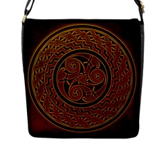 Celtic Spiritual Pattern Art Flap Closure Messenger Bag (l) by Pakrebo