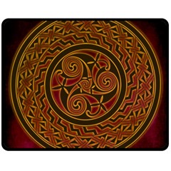 Celtic Spiritual Pattern Art Double Sided Fleece Blanket (medium)  by Pakrebo