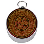 Celtic Spiritual Pattern Art Silver Compasses Front