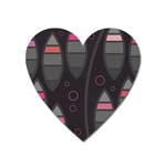 Background Blacks Pinks Heart Magnet Front